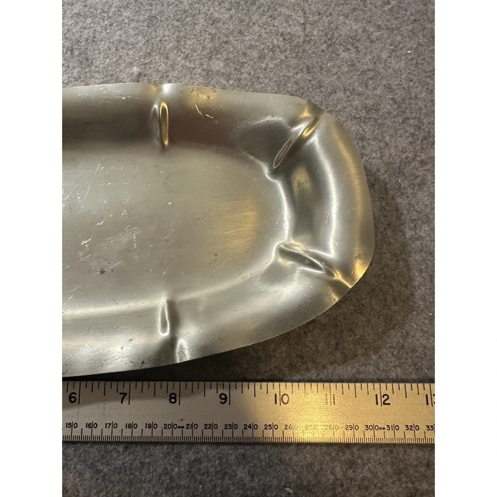 Vintage Reed & Barton Fluted Pewter Serving Bread Tray P602 11 15/16